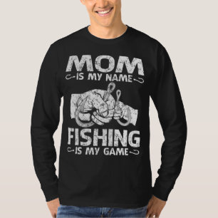 T-shirt MOM est mon nom la pêche est mon jeu