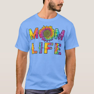 T-shirt MOM LIFE Tie Tie Dye Hippie maman mère D