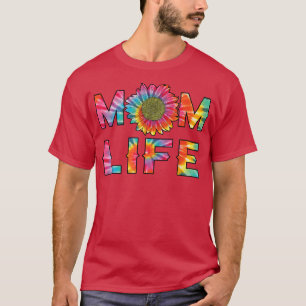 T-shirt MOM LIFE Tie Tie Dye Hippie maman mère D