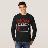 T-shirt Mom of 2 Boys Mother's Day (Devant entier)