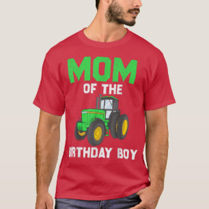 T-shirt Mom of the Birthday Boy Vintage Farm Tractor Party