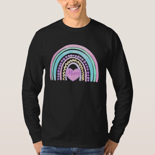 T-shirt Mom Pastel Rainbow (Devant)
