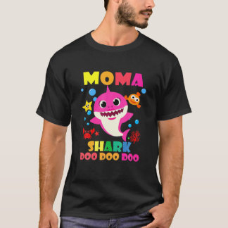 T-shirt Moma Shark Doo Doo Funny Baby Maman Papa Enfants