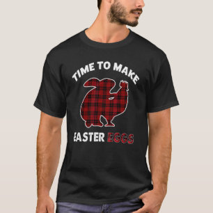 T-shirt Moment de Fabriquer des Œufs de Pâques Lapin Drôle