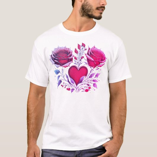 T-shirt Moment spécial Coeur rose - Design de mode unique (Devant)