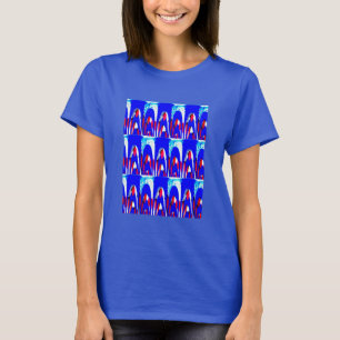 T-shirt Moments heureux de la mode bleue tendance estivale