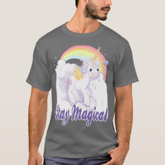 T-shirt Moments précieux rester magique Unicorn Rainbow Po