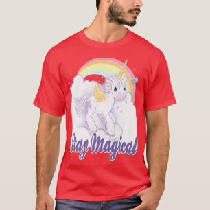 T-shirt Moments précieux rester magique Unicorn Rainbow Po