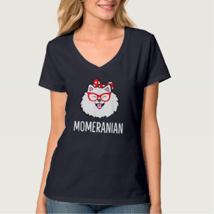 T-shirt Momeranian Funny Pomeranian Maman mignonne Pet Pom