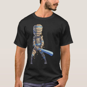 T-shirt Momie de baseball Halloween Hommes Garçons Basebal