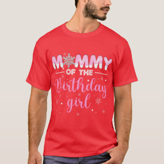 T-shirt Momie de l'anniversaire Fille d'hiver Onederland 1