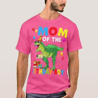 T-shirt Momie De L'Anniversaire Garçon Dinosaure Anniversa
