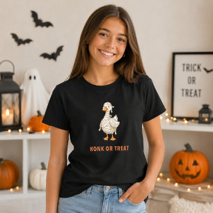 T-shirt Momie d'Halloween Oie Honk or Treat Femme