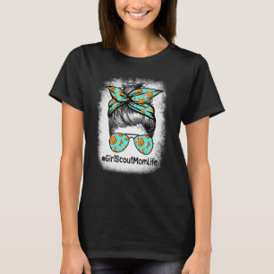 T-shirt Momlife Messy Bun Scout Pour Filles Cookie Maman M