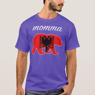 T-shirt Momma Bear Albanie Drapeau Albanais Racines Premiu