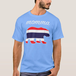 T-shirt Momma Bear Drapeau Thaïlande Racines Thaïes 