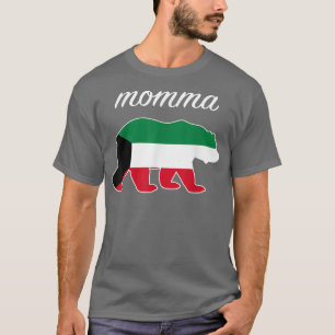 T-shirt Momma Bear Kuwait Flag Kuwaiti Roots