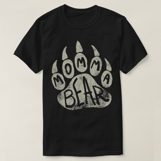 T-shirt Momma Bear T   Mama Bear Paw Print  Mother's Day M (Design devant)