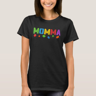 T-shirt Momma Blocks Master Builder Bricklayer Anniversair