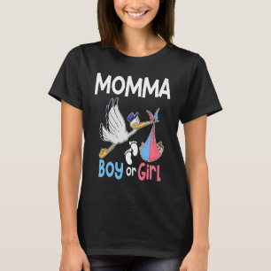 T-shirt Momma Boy ou Girl Genre Révéler la grossesse