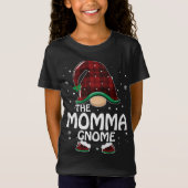 T-Shirt Momma Gnome Buffalo Plaid Matching Family Christma (Devant)