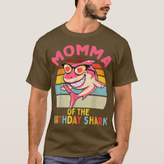 T-shirt Momma of Shark Birthday Matching Family