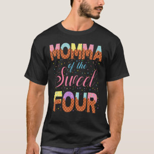 T-shirt Momma Of The Sweet Four 4th Birthday Girl Ice Crea