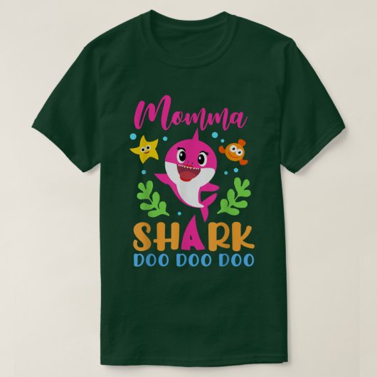 T-shirt Momma Shark Momma Shark Lover Fête des mères de fa (Design devant)