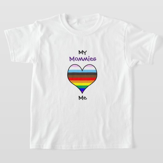 T-shirt Mommies Rainbow Heart (Poser)
