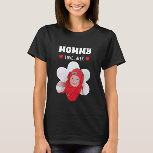 T-shirt Mommy Custom Photo (Devant)