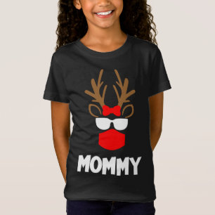 T-Shirt Mommy Funny Reindeer Noël Animal Famille Match
