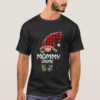 T-shirt Mommy Gnome Buffalo Plaid Matching Family Christma