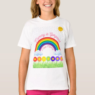 T-shirt Mommy is Gorgeous Rainbow - mignon cadeau de fête