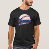 T-shirt Mommy Rookie Anniversaire de baseball Thème de la (Devant)