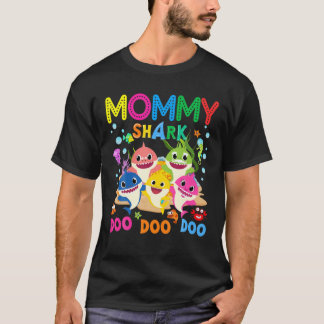 T-shirt Mommy Shark Cadeau mignonne bébé requin Famille de