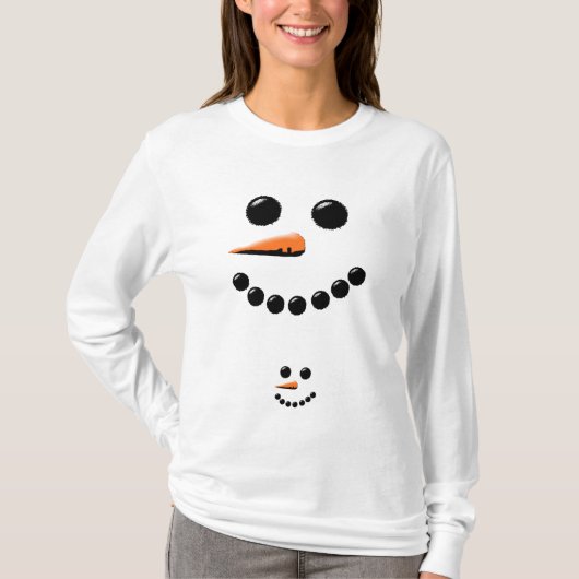 T-shirt Mommy Snowman Et Bébé Snowman mignonne Festive (Devant)