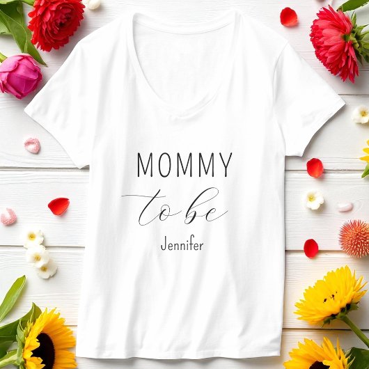 T-shirt Mommy to Be Baby shower Minimaliste