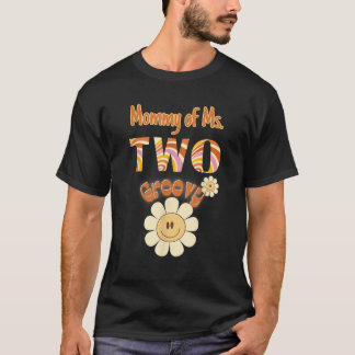 T-shirt Mommy Two Groovy 2nd Birthday Toddler Hippie Boho 