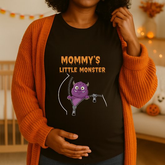 T-shirt Mommys Little Monster Maternité Halloween
