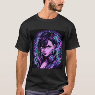 T-shirt Momo Ayase Dandadan Cheveux Roses Combattante Occu