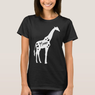 T-shirt Momo Giraffe Fête des mères Safari Zoo maman