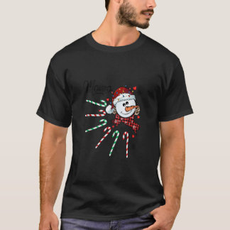 T-shirt Momo Snowman Sucre de canne Noël Noël Noël Noël No