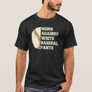 T-shirt Moms Contre Blancs De Basball Pantalons Femme Dit