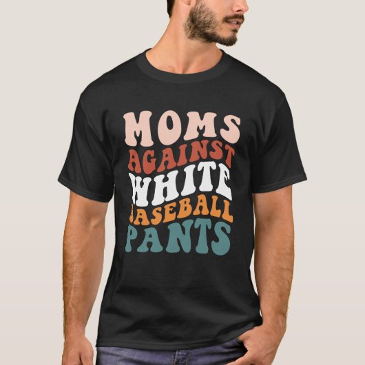 T-shirt Moms Contre Le Baseball Blanc Pants Baseball Saiso (Devant)