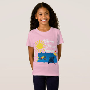 T-Shirt Moms Diving Buddy Design - Girls Jersey T-Sh