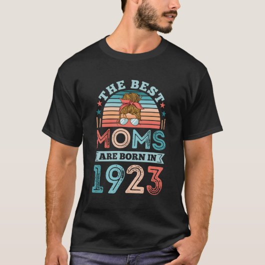 T-shirt Moms Nés En 1923 100E Fête Des Mères (Devant)