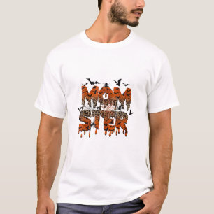T-shirt Momster Femmes Halloween Leopard Maman Ster