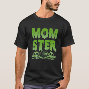 T-shirt Momster Funny Halloween Maman Costume Dadster Fami