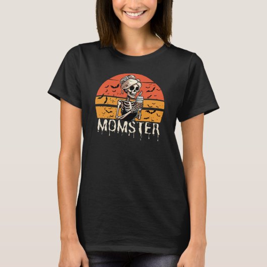 T-shirt Momster Funny Monster Maman Halloween (Devant)