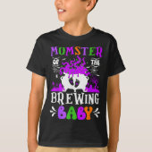 T-shirt Momster Of The Brewing Baby Mom To Be Halloween (Devant)